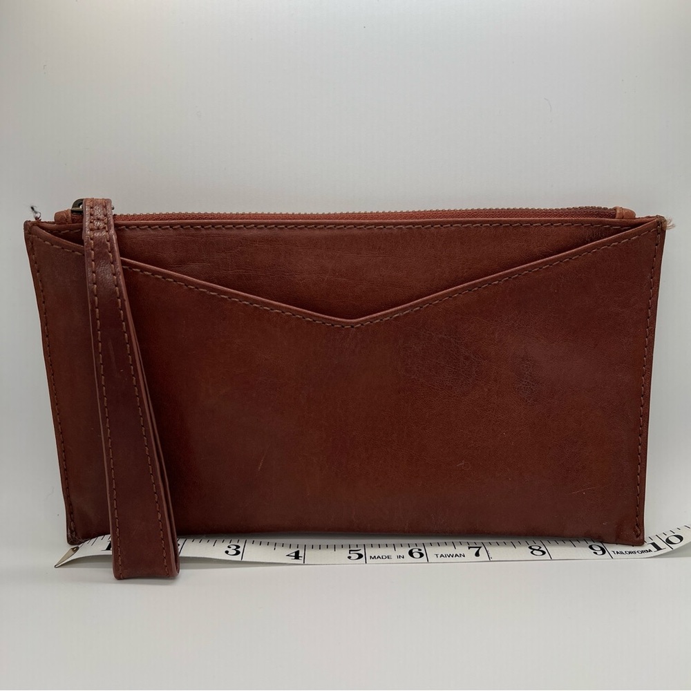 RACHEL Rachel Roy Brown Clutch Leather Wristlet